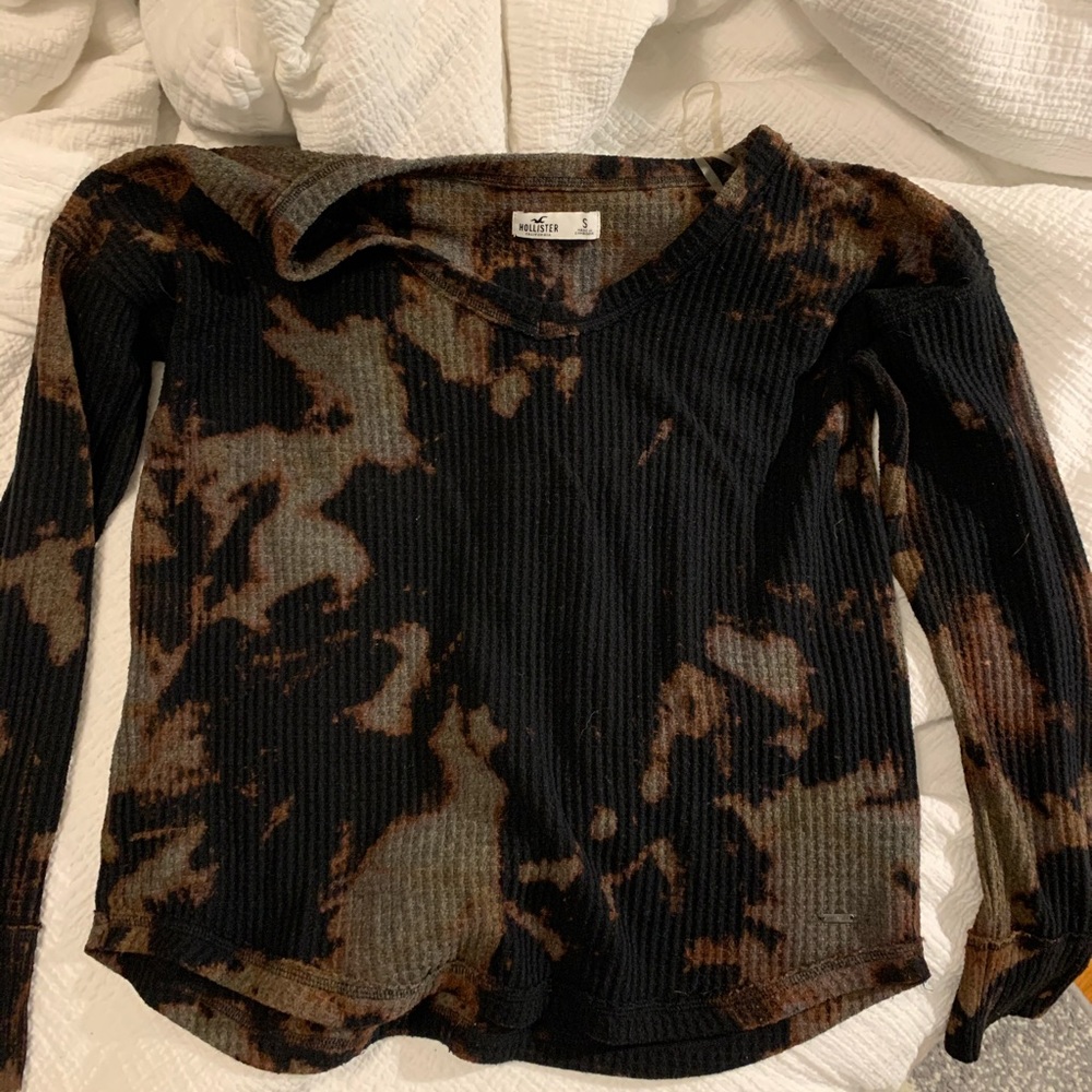 TIE DYE BLEACHED HOLLISTER LONG SLEEVE